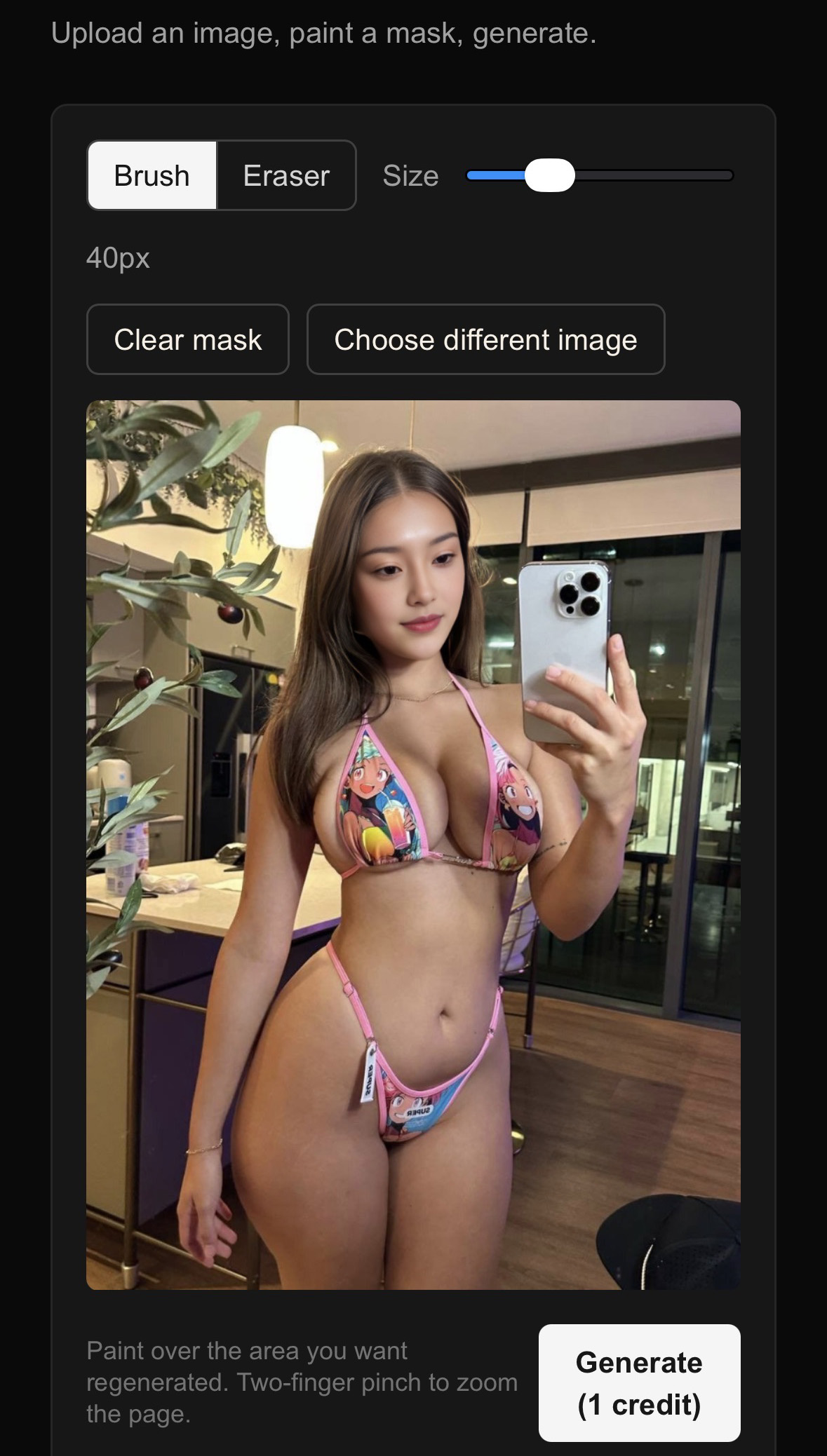 Photo uploaded, ready to mask